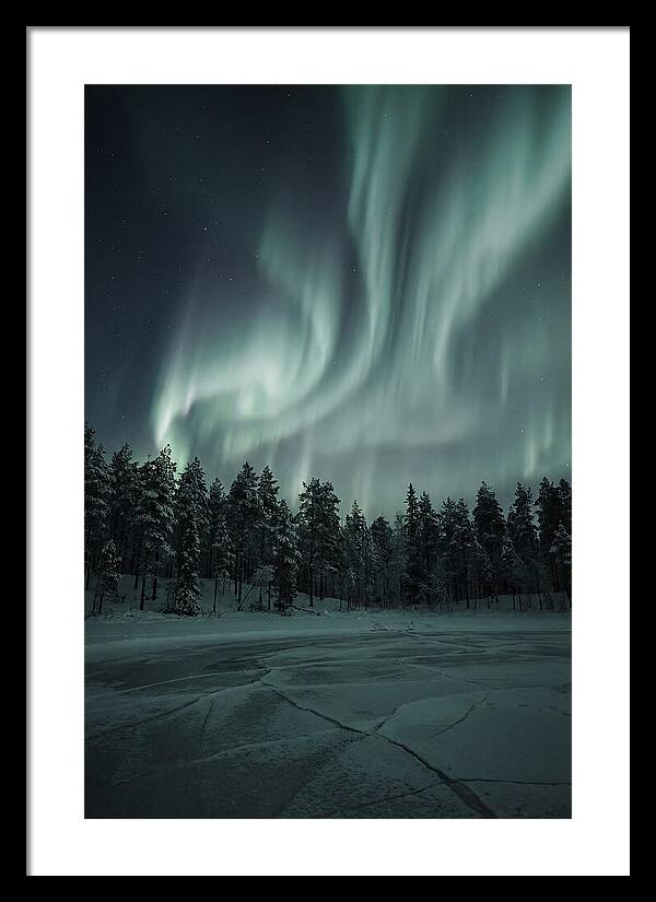 Auroras Over Finlands Wild Landscape
