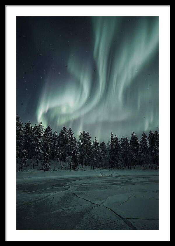 Auroras Over Finlands Wild Landscape