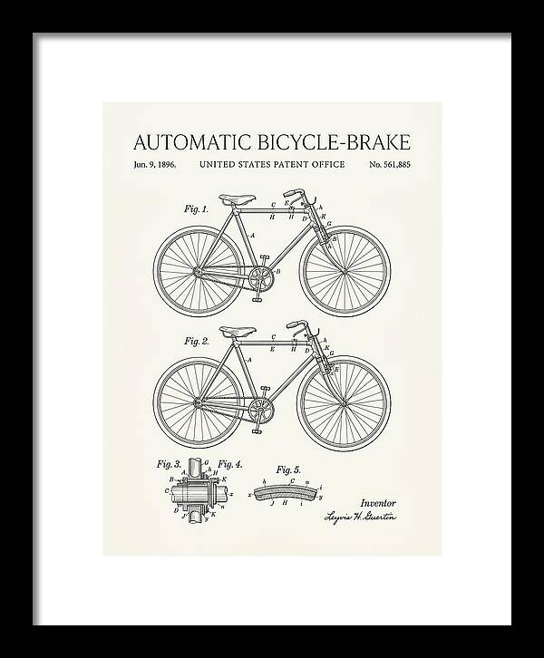 Automatic Bicycle Brake Minimalist Patent Us561885a