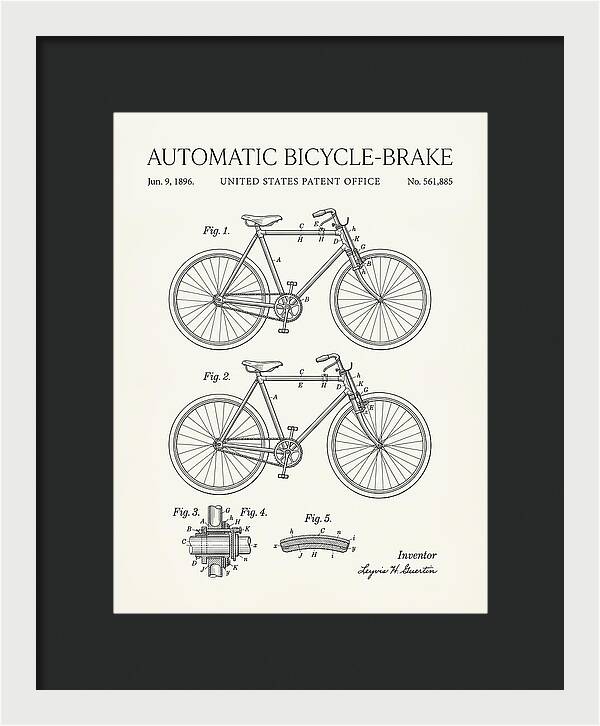 Automatic Bicycle Brake Minimalist Patent Us561885a