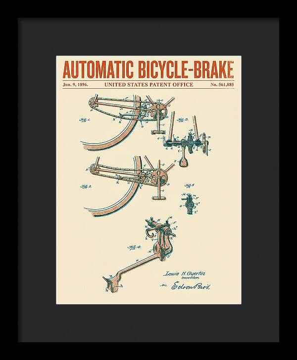 Automatic Bicycle Brake Retro Patent Us561885a