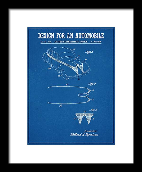 Automobile Blueprint Patent Usd111840s