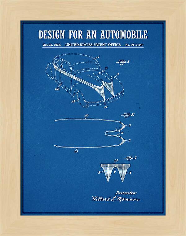 Automobile Blueprint Patent Usd111840s