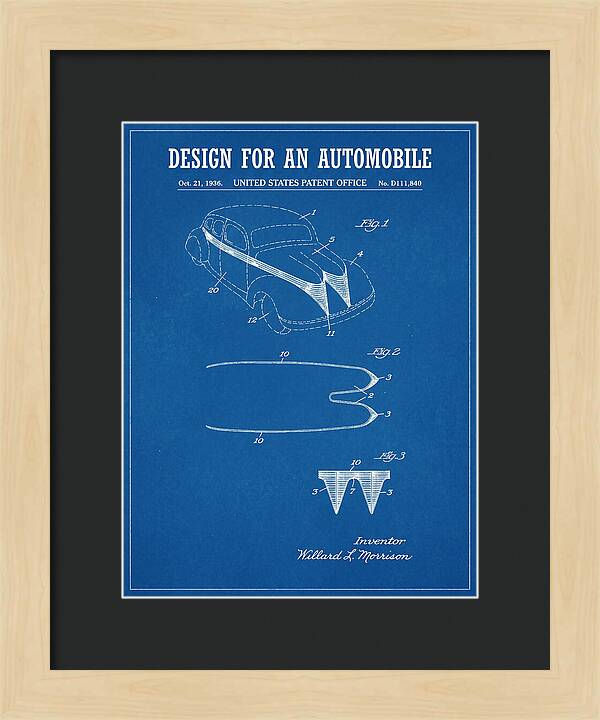 Automobile Blueprint Patent Usd111840s