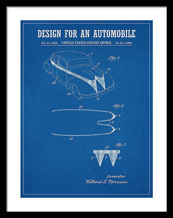 Automobile Blueprint Patent Usd111840s
