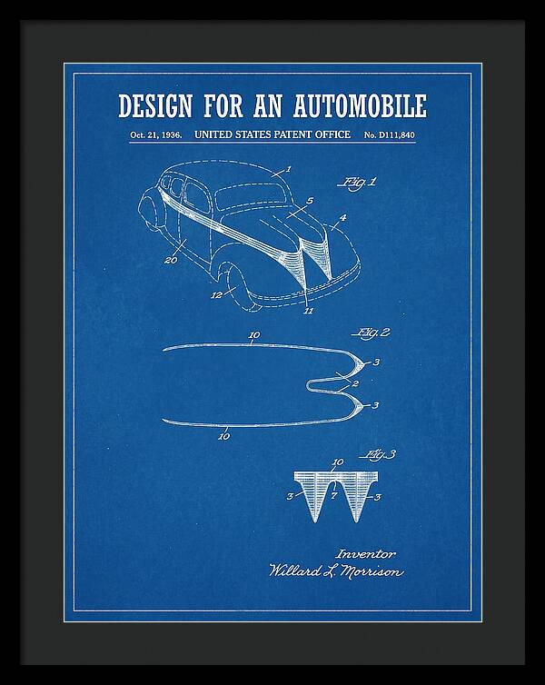 Automobile Blueprint Patent Usd111840s