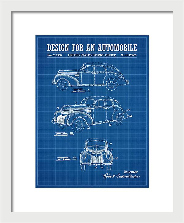 Automobile Blueprint Patent Usd117059s
