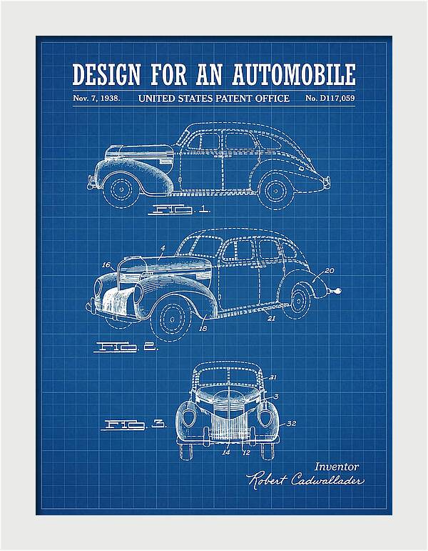 Automobile Blueprint Patent Usd117059s