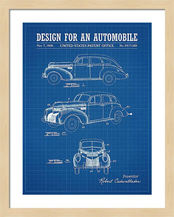 Automobile Blueprint Patent Usd117059s