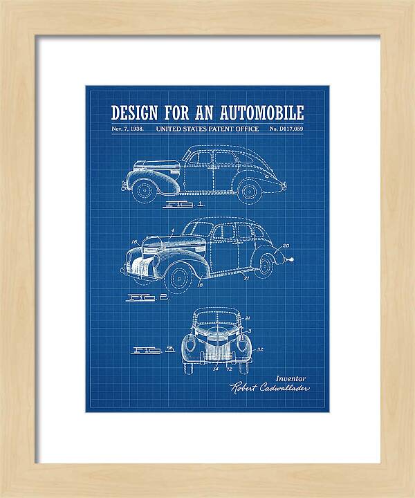 Automobile Blueprint Patent Usd117059s