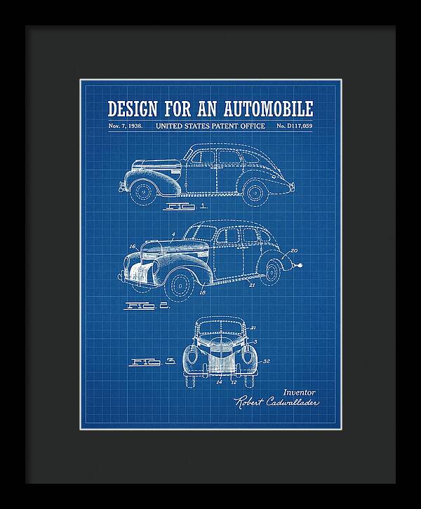 Automobile Blueprint Patent Usd117059s