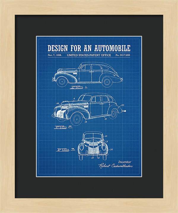 Automobile Blueprint Patent Usd117059s