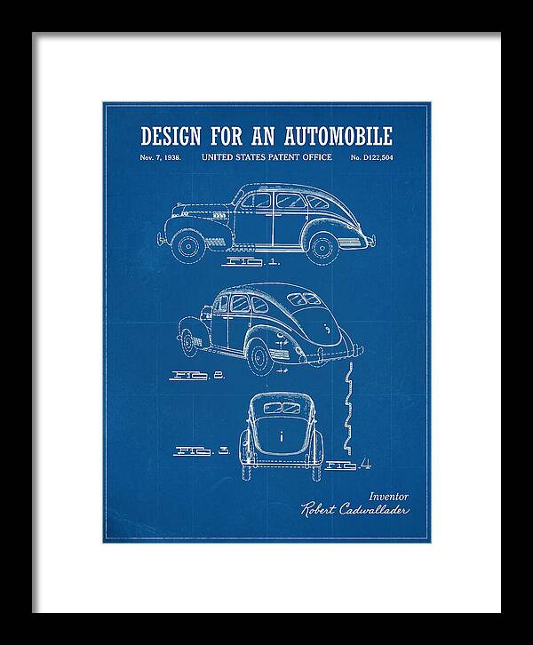 Automobile Blueprint Patent Usd122504s
