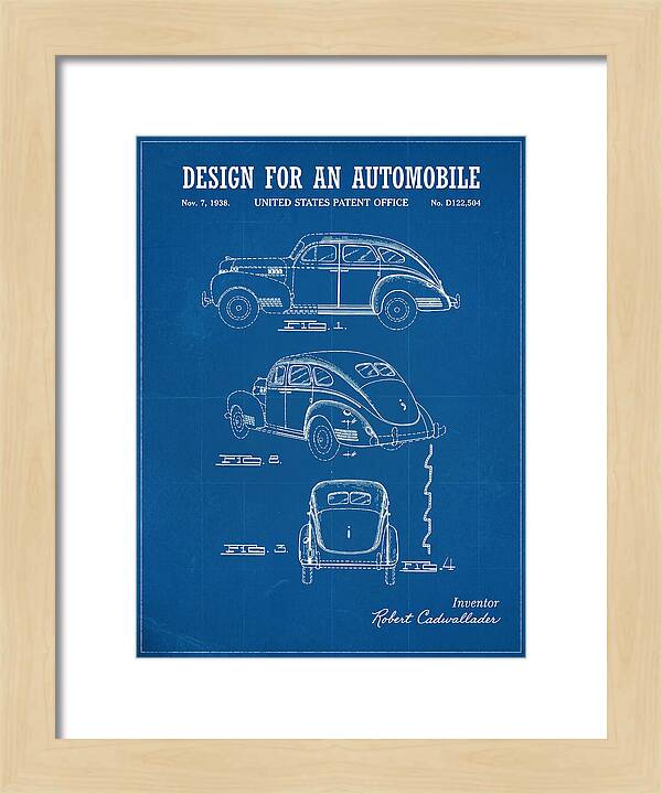 Automobile Blueprint Patent Usd122504s