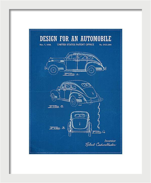 Automobile Blueprint Patent Usd122504s