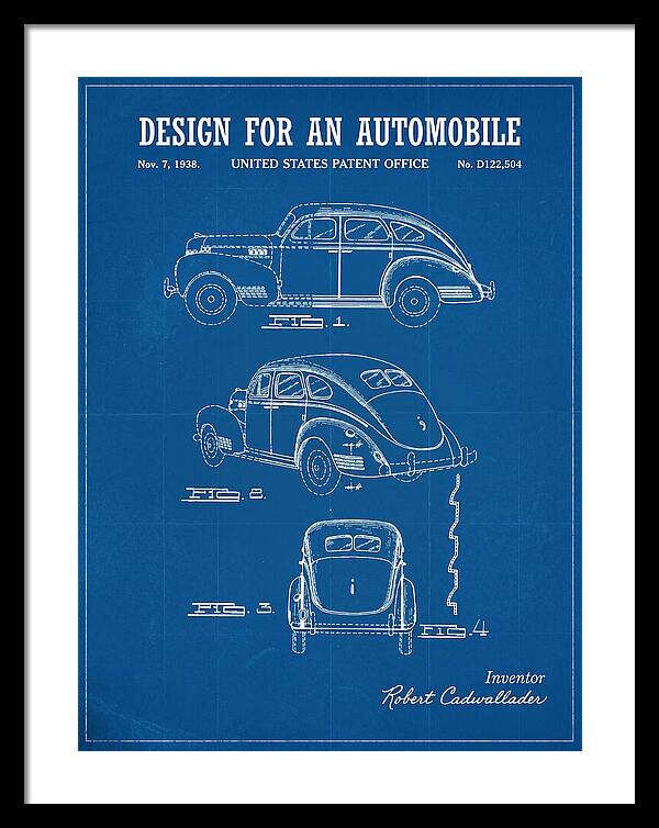 Automobile Blueprint Patent Usd122504s