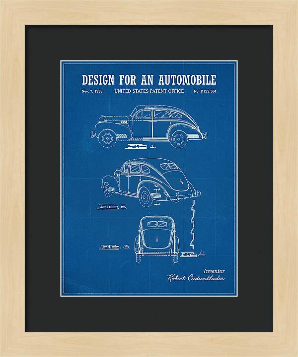 Automobile Blueprint Patent Usd122504s