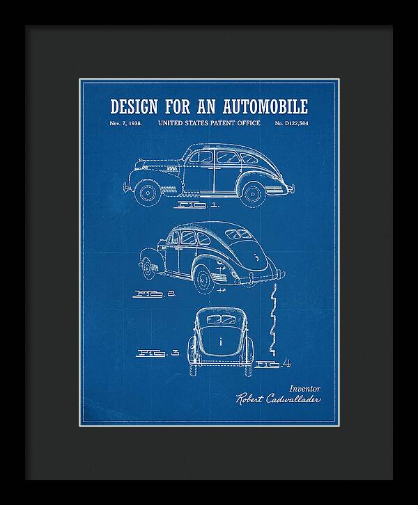 Automobile Blueprint Patent Usd122504s
