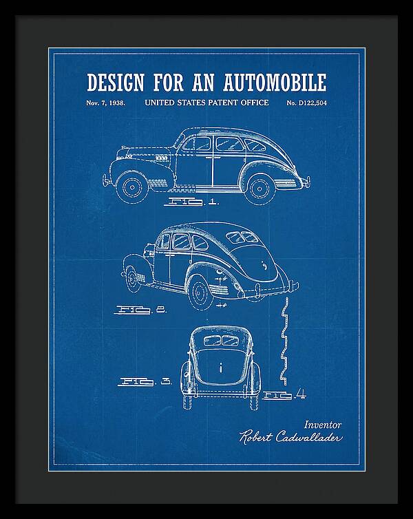 Automobile Blueprint Patent Usd122504s