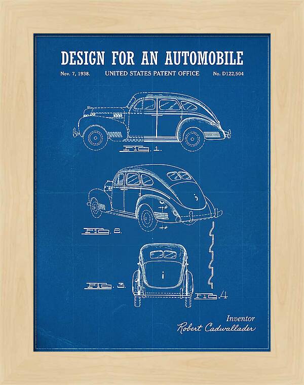 Automobile Blueprint Patent Usd122504s