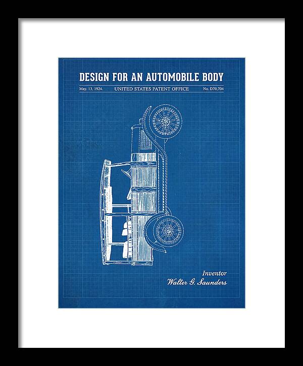 Automobile Body Blueprint Patent Usd70704s
