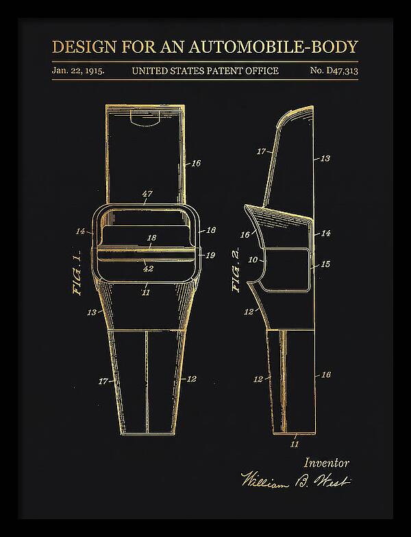 Automobile Body Gold Patent Usd47313s