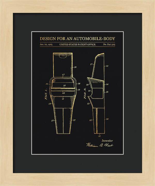 Automobile Body Gold Patent Usd47313s