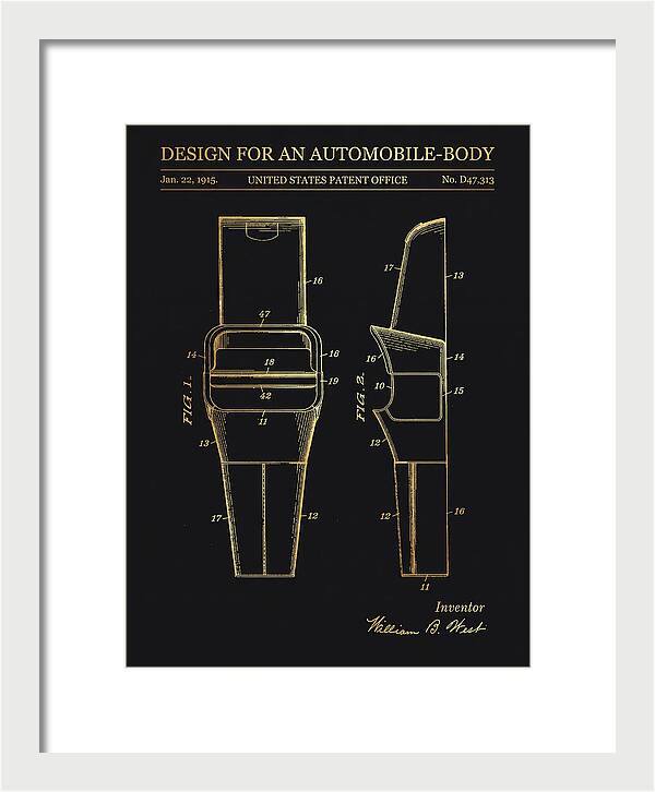 Automobile Body Gold Patent Usd47313s