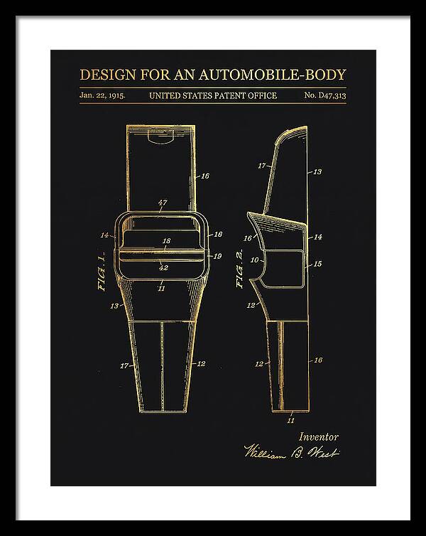Automobile Body Gold Patent Usd47313s