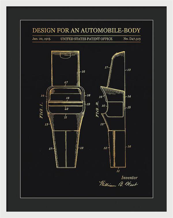 Automobile Body Gold Patent Usd47313s