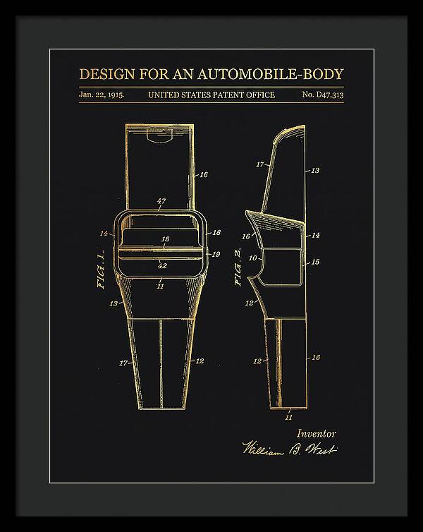 Automobile Body Gold Patent Usd47313s