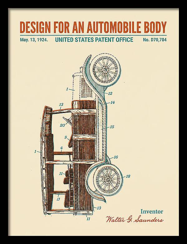 Automobile Body Retro Patent Usd70704s
