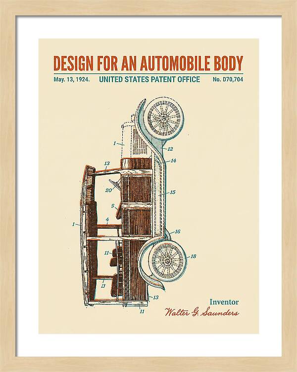 Automobile Body Retro Patent Usd70704s