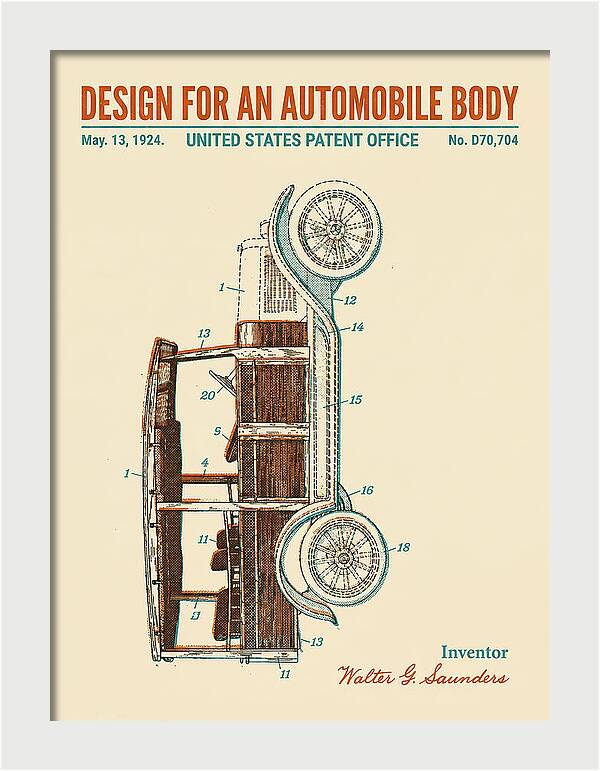 Automobile Body Retro Patent Usd70704s
