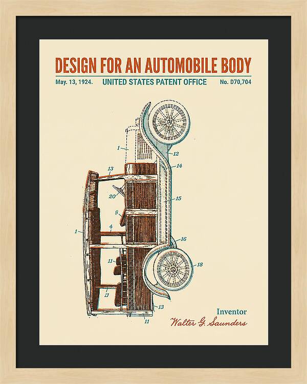 Automobile Body Retro Patent Usd70704s