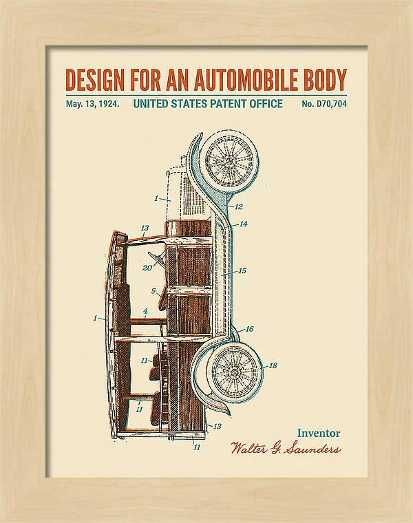 Automobile Body Retro Patent Usd70704s