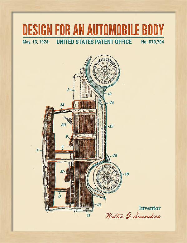 Automobile Body Retro Patent Usd70704s