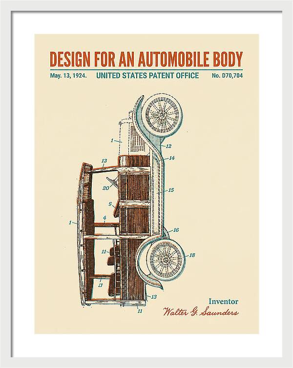 Automobile Body Retro Patent Usd70704s