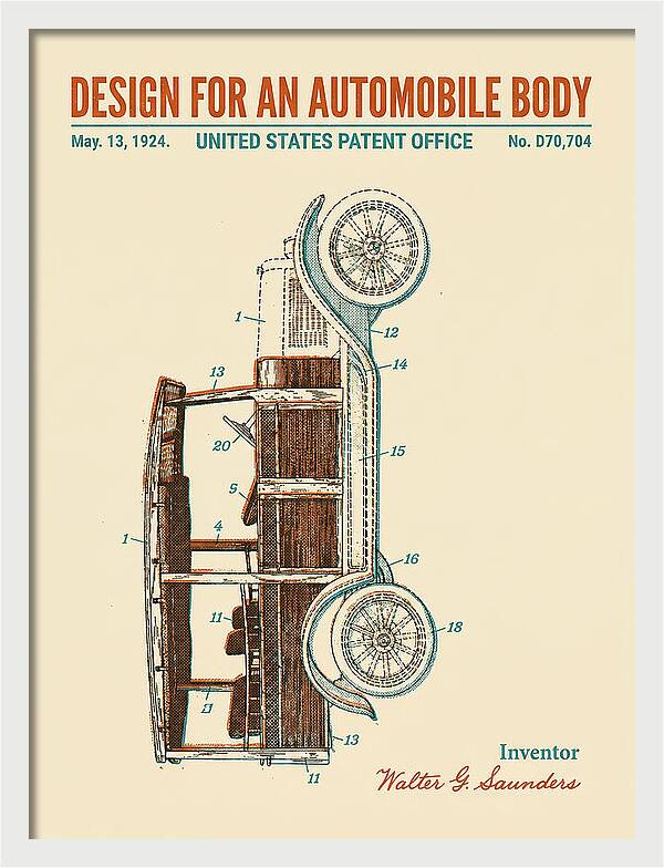 Automobile Body Retro Patent Usd70704s