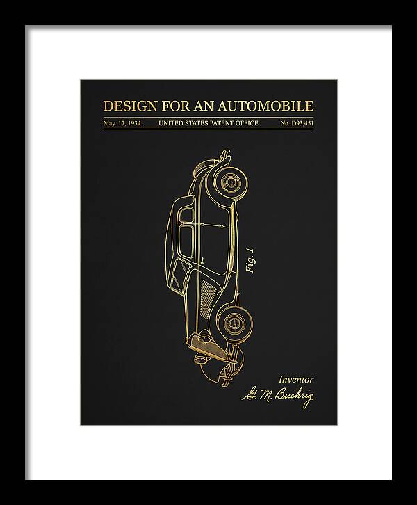 Automobile Buehrig Gold Patent Usd93451s