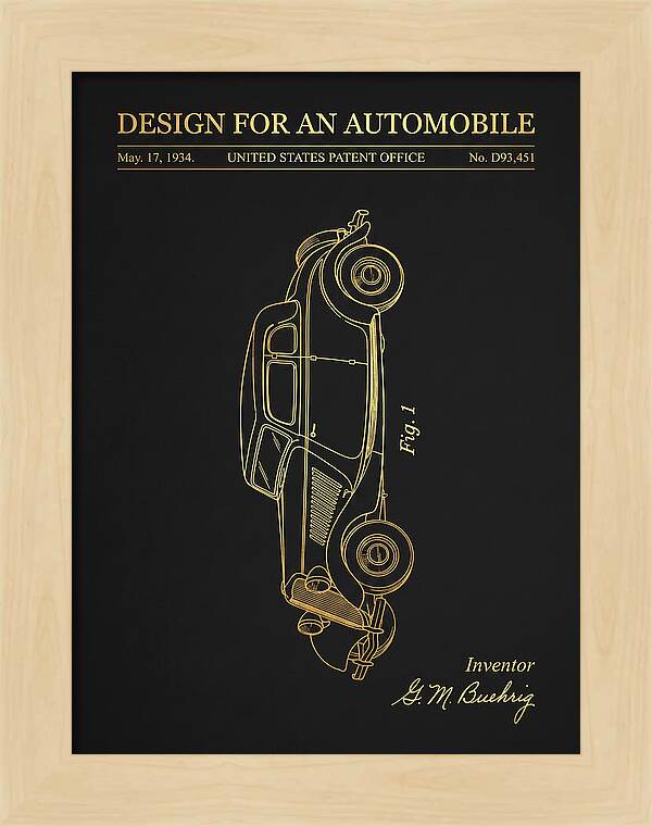 Automobile Buehrig Gold Patent Usd93451s