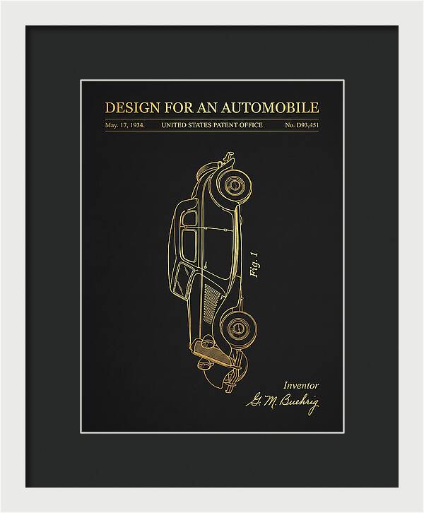 Automobile Buehrig Gold Patent Usd93451s