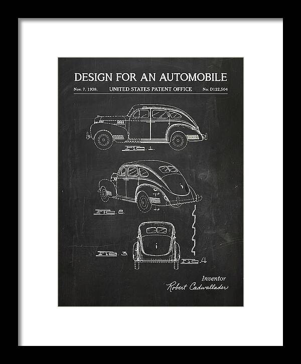 Automobile Chalkboard Patent Usd122504s