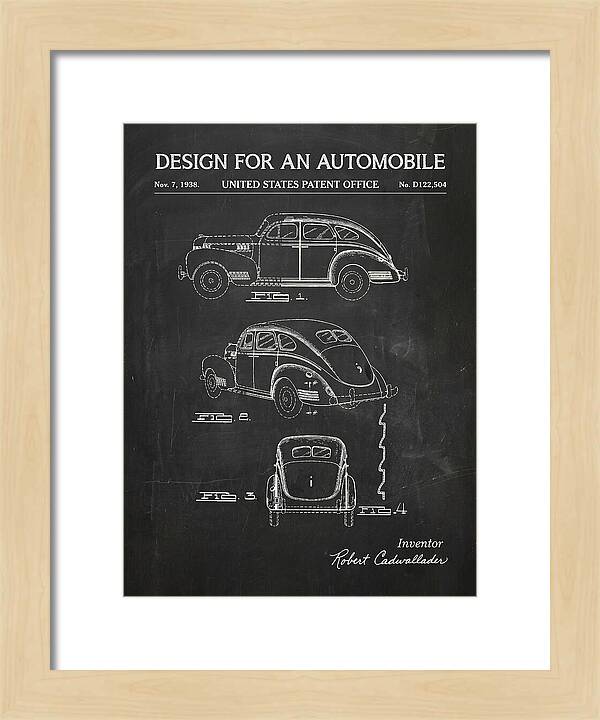 Automobile Chalkboard Patent Usd122504s