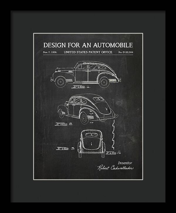 Automobile Chalkboard Patent Usd122504s