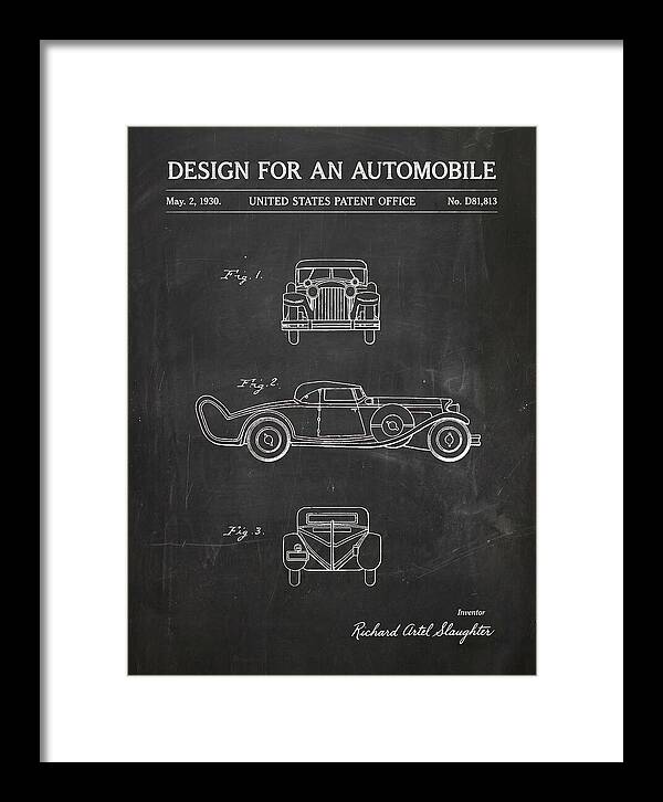 Automobile Chalkboard Patent Usd81813s