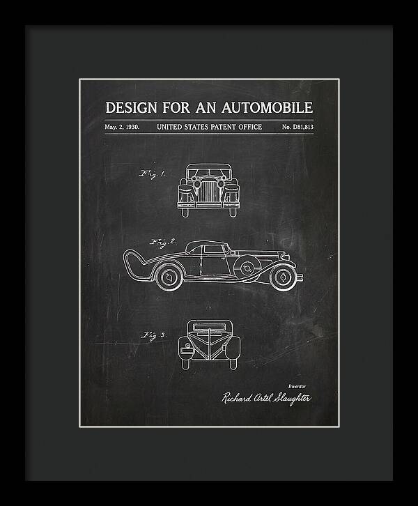 Automobile Chalkboard Patent Usd81813s