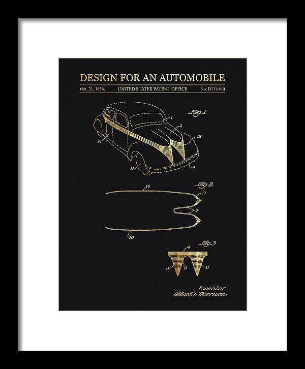 Automobile Gold Patent Usd111840s