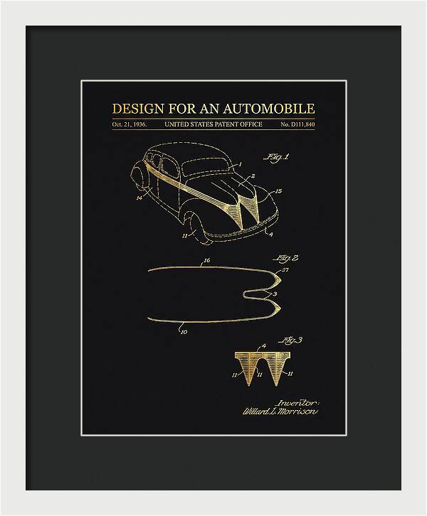 Automobile Gold Patent Usd111840s
