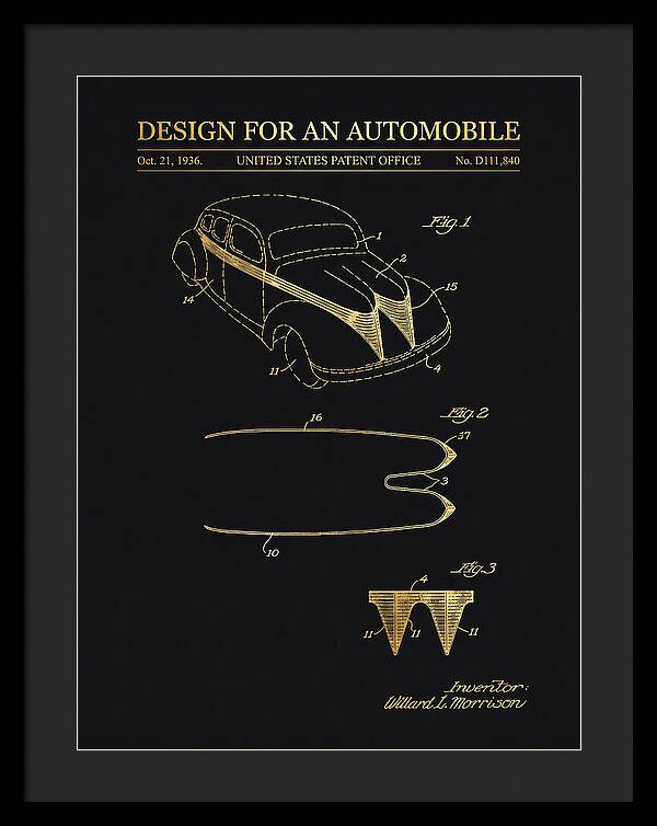 Automobile Gold Patent Usd111840s